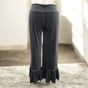 Matilda Jane Charcoal Ruffle Lounge Pants Womens L Soft Girl Cottagecore Cozy